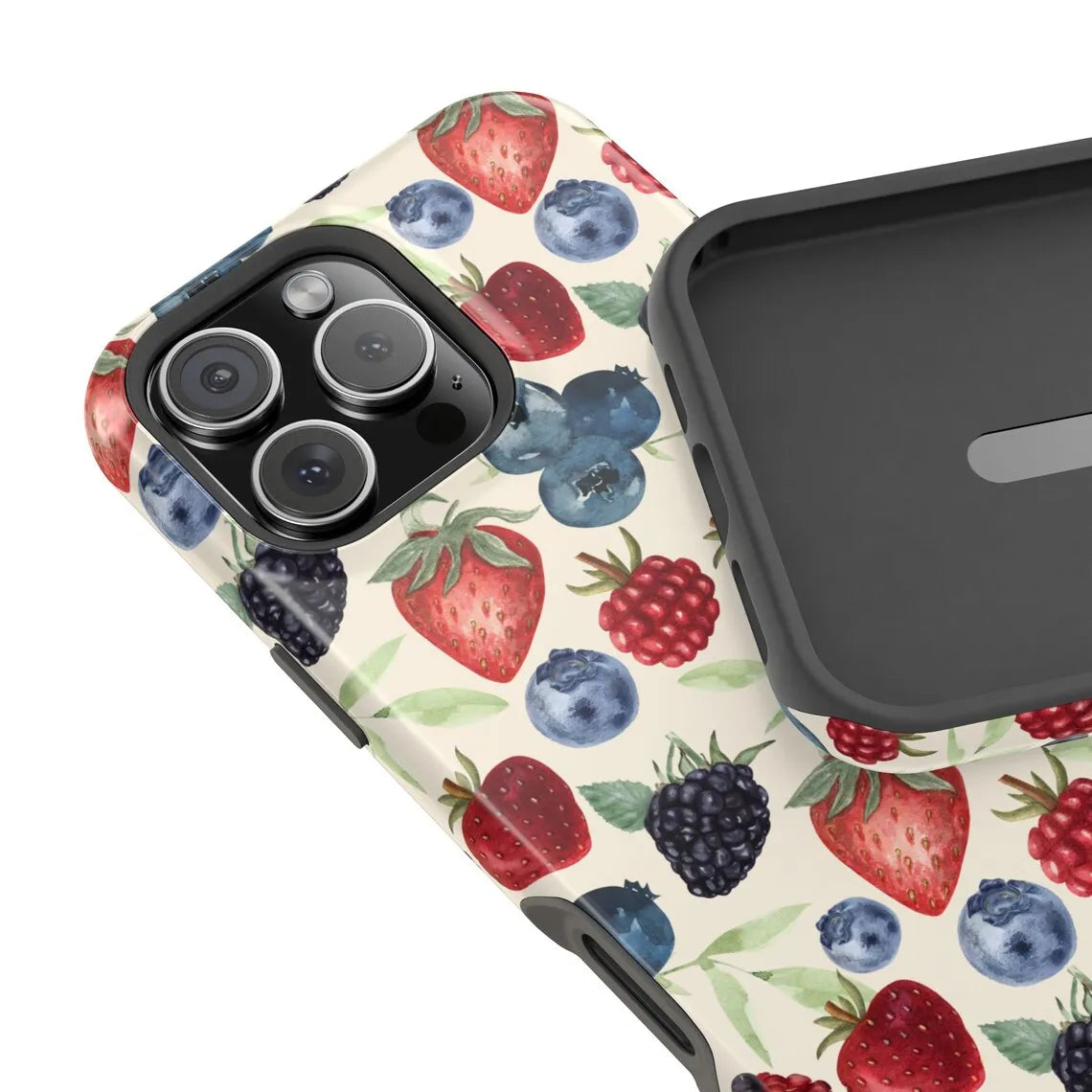 Rural Blueberry Luxury Case for iPhone 17 16 15 14 13 12 11 Pro Max Plus