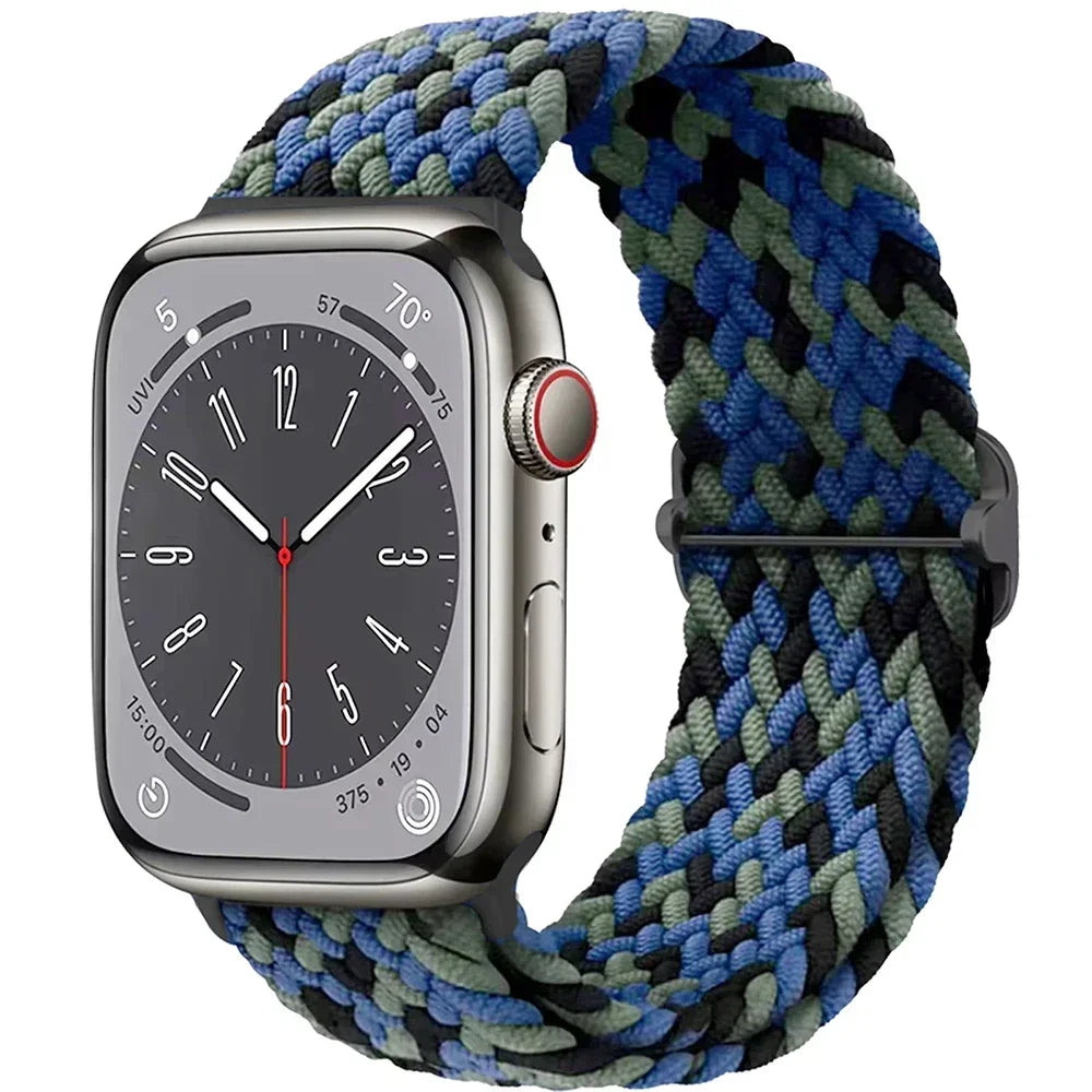 Braided Solo Loop for Apple Watch Ultra & Series 10–3 SE Elastic Band