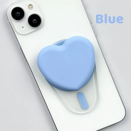 MagSafe Silicone Heart Oval GripTok Phone Finger Grip Holder for Magnetic Support