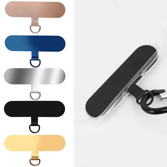 3PCS Stainless Steel Phone Lanyard Patch Tabs Ultra-thin Tether Connector Set