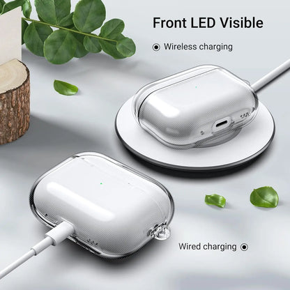 2025 Clear Case for AirPods Pro 3 – Shockproof Cover with Keychain & Cleaner Kit