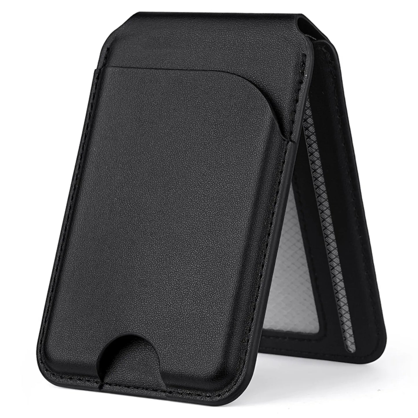 MagSafe Vegan Leather Wallet Stand for iPhone 16 15 14 13 12 11 Pro Max