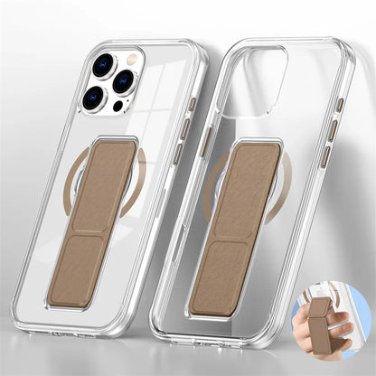Luxury Folding Wristband Stand Magnetic Case for iPhone 12-16 Pro Max
