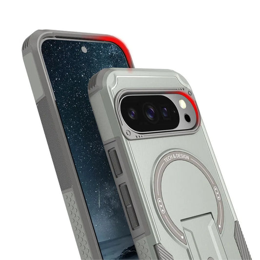 Heavy-Duty Armor MagSafe Case for Google Pixel 10/9 Pro – Rugged Stand Cover