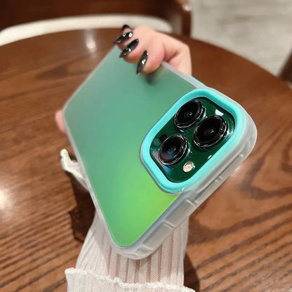 Matte Gradient Laser Shockproof Case for iPhone 11 12 13 Pro Max Plus