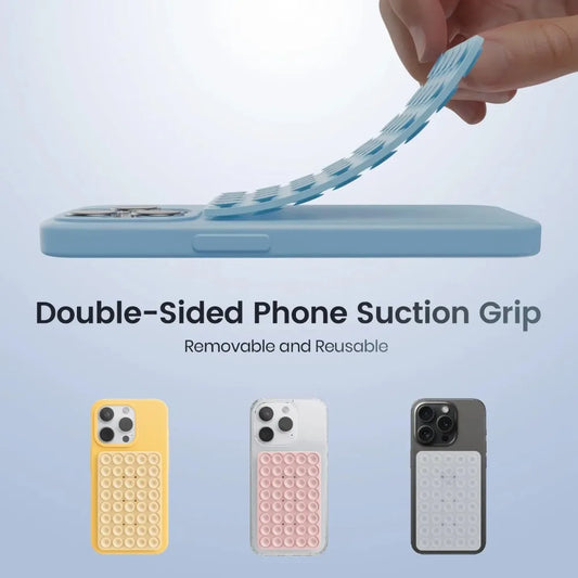 3Pcs Double-Sided Silicone Suction Cup Phone Stand for Hands-Free Selfies & Videos