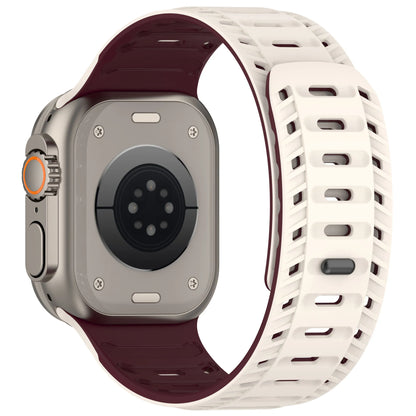 Magnetic Silicone Strap for Apple Watch Ultra 2 & Series 10–7 SE 42–49mm Band