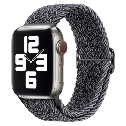 Braided Elastic Strap for Apple Watch Ultra 2 49mm Series 10 9 8 7 SE 6 5 4