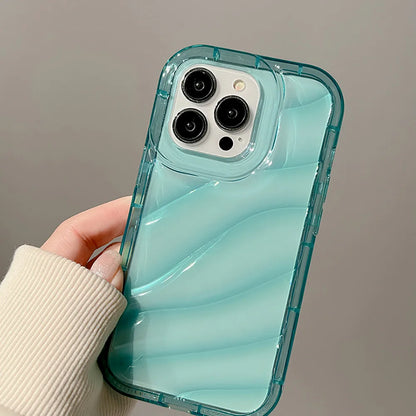 Wavy Soft Candy Case for iPhone 16–11 Pro Max – Shockproof Silicone
