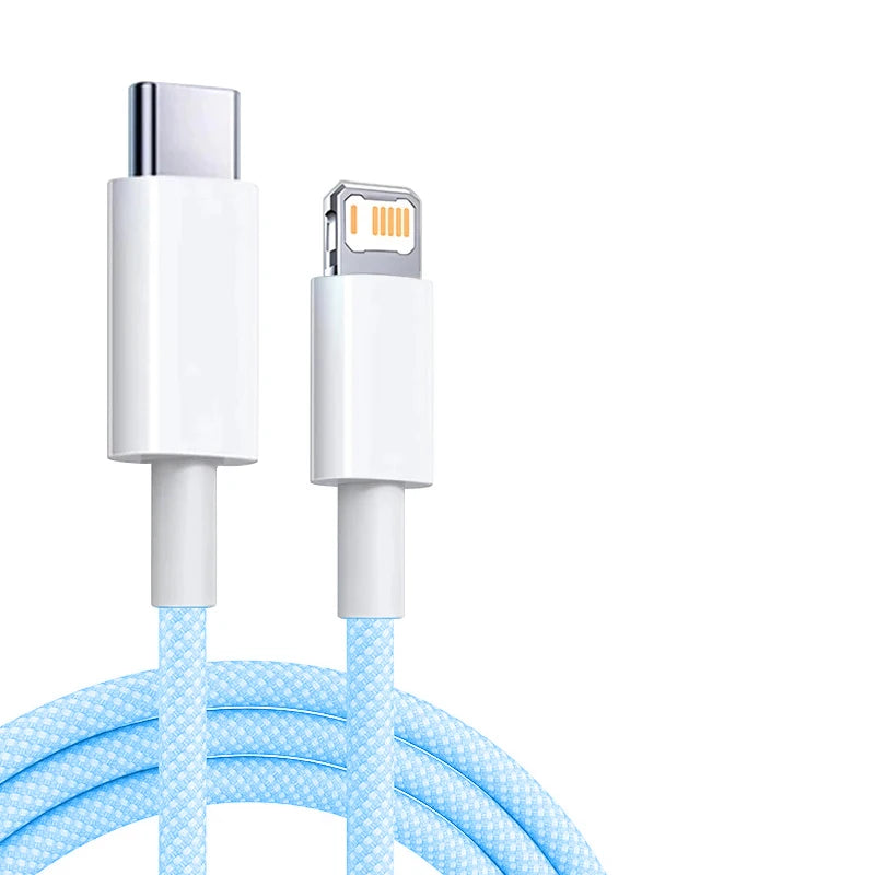 20W Fast Charging Colorful Woven USB-C Cable for iPhone 14 13 12 11 Pro Max