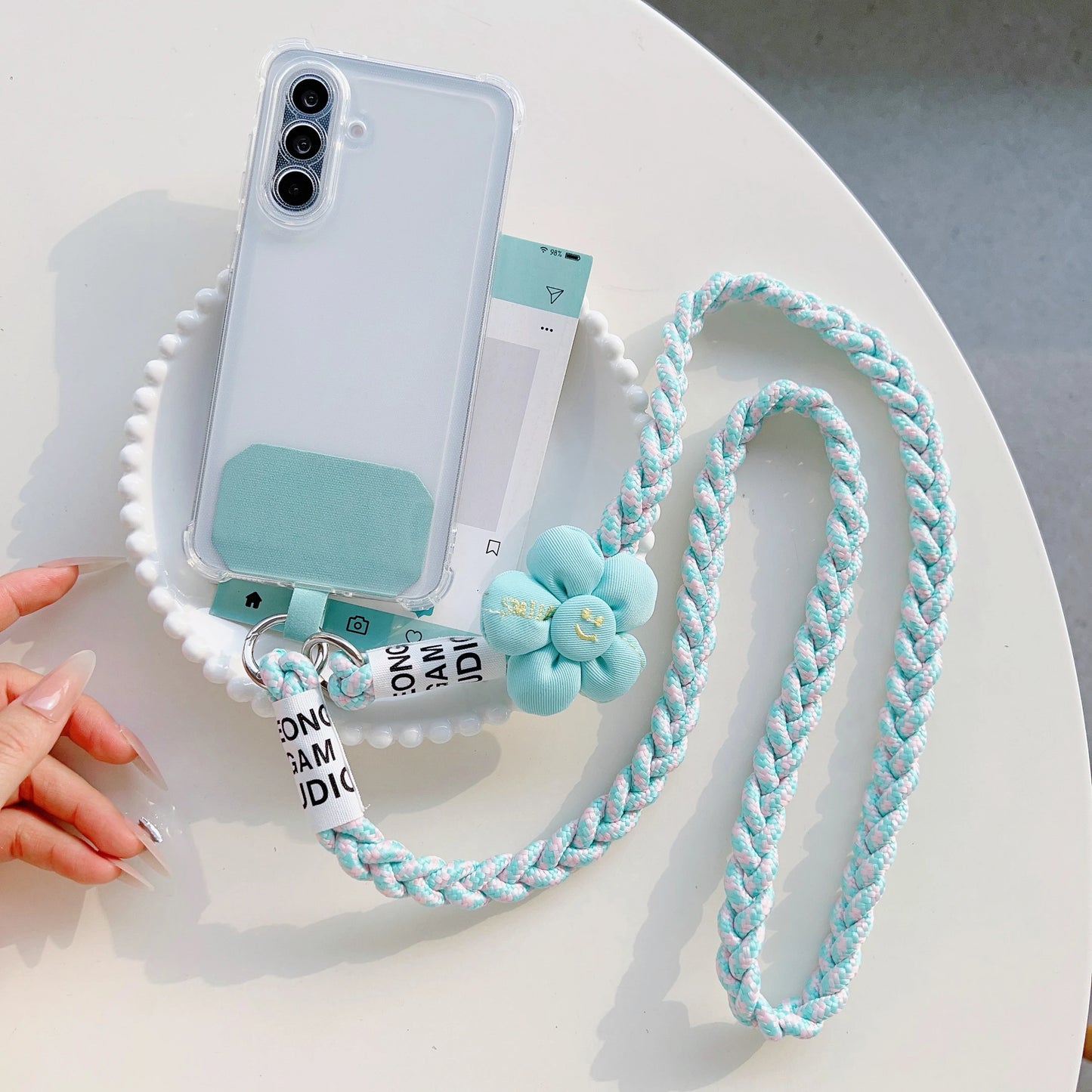 Outdoor Mountaineering Woven Phone Lanyard Women’s Belt Anti-Loss Neck Strap