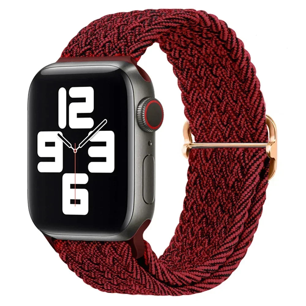 Braided Solo Loop for Apple Watch Ultra & Series 10–3 SE Elastic Band