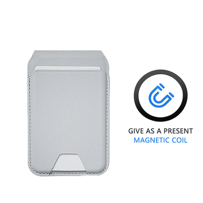 Magnetic MagSafe Leather Wallet Stand for iPhone 17–14 Pro Max