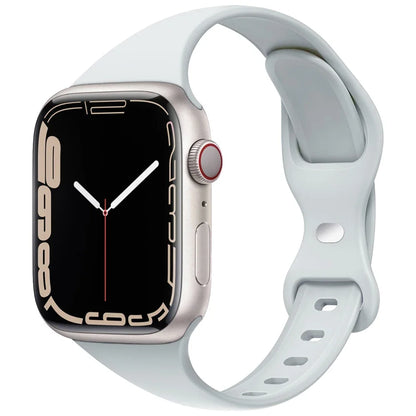 Slim Silicone Sport Strap for Apple Watch 38-49mm Series 3 to Ultra 2