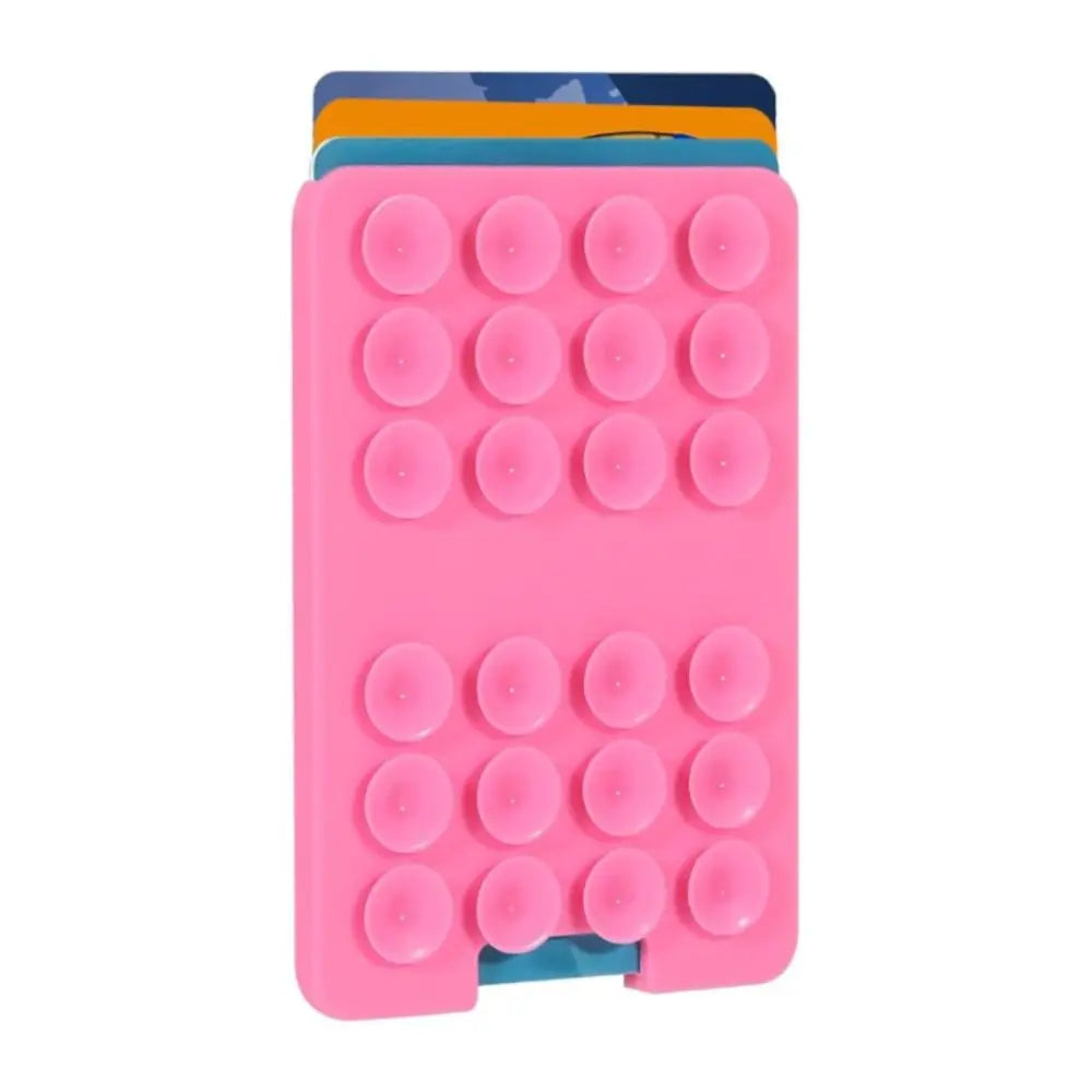 Silicone Suction Cup Phone Card Holder – Back Adhesive Wallet with Strong Grip