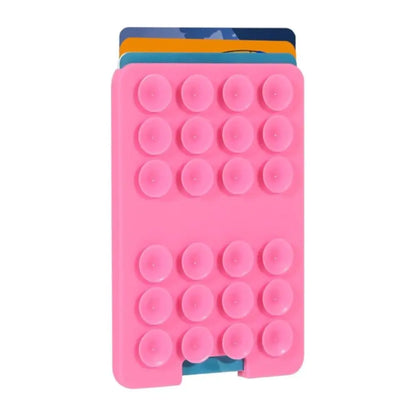 Silicone Suction Cup Phone Card Holder – Back Adhesive Wallet with Strong Grip
