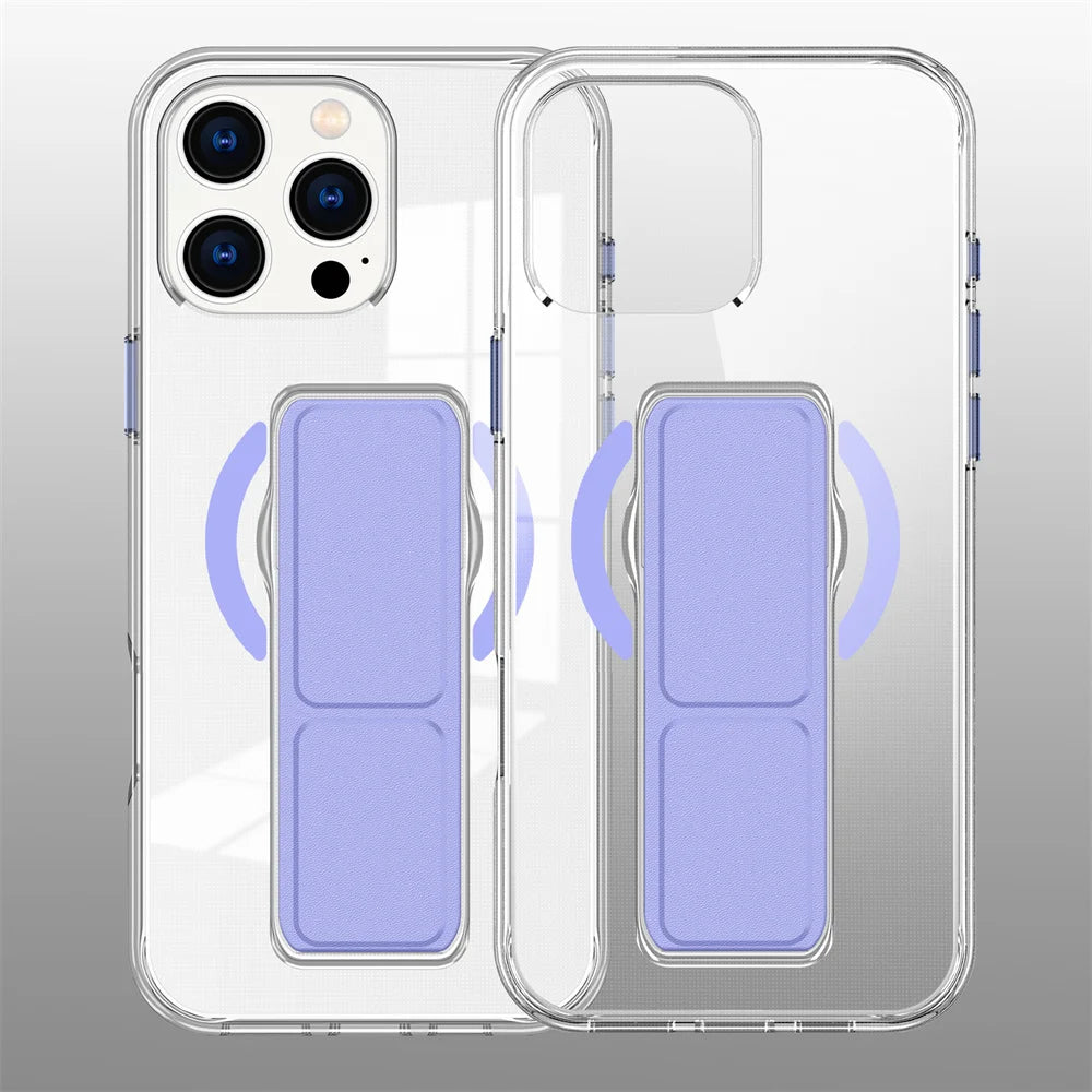 Luxury Folding Wristband Stand Magnetic Case for iPhone 12-16 Pro Max