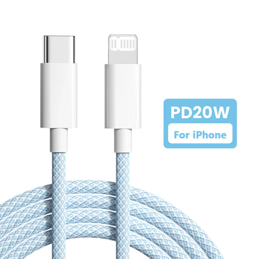 PD 20W USB-C Fast Charging Cable – 3A Data Cord for iPhone & iPad Devices