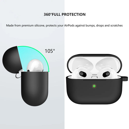 Soft Silicone Case for Apple AirPods 3 (2021) – Thick Solid Color Cover