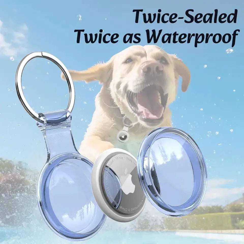 Waterproof AirTag Key Ring Holder, Fully Sealed Compatible with Apple AirTag, Colored