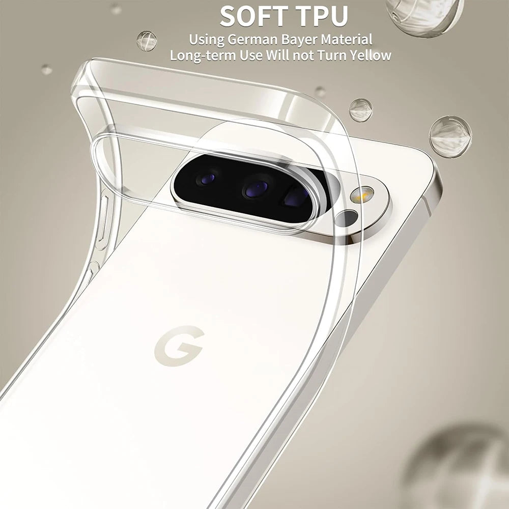 Shockproof Silicone Case for Google Pixel 9A 9 Pro XL 8 7 6 8A 7A 6A Ultra Thin