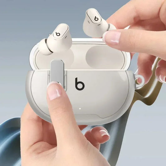 Shockproof Case with Keychain for Beats Studio Buds/Studio Buds Plus