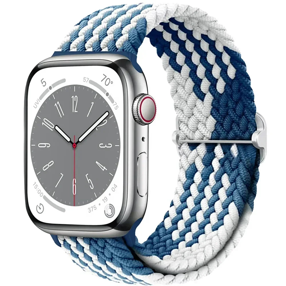 Braided Solo Loop for Apple Watch Ultra 2 & Series 10–3 SE Elastic Band