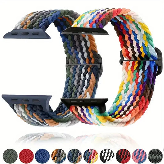 Braided Solo Loop for Apple Watch Ultra & Series 10–3 SE Elastic Band
