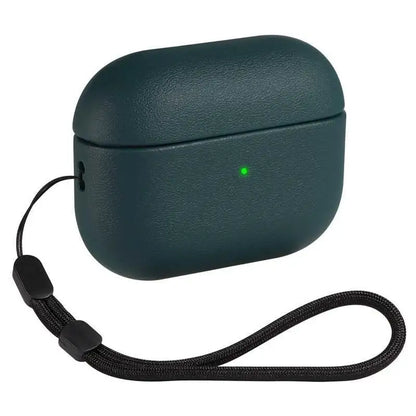 Leather Texture AirPods Pro 3 Case – Soft TPU Shockproof with Lanyard & Kit
