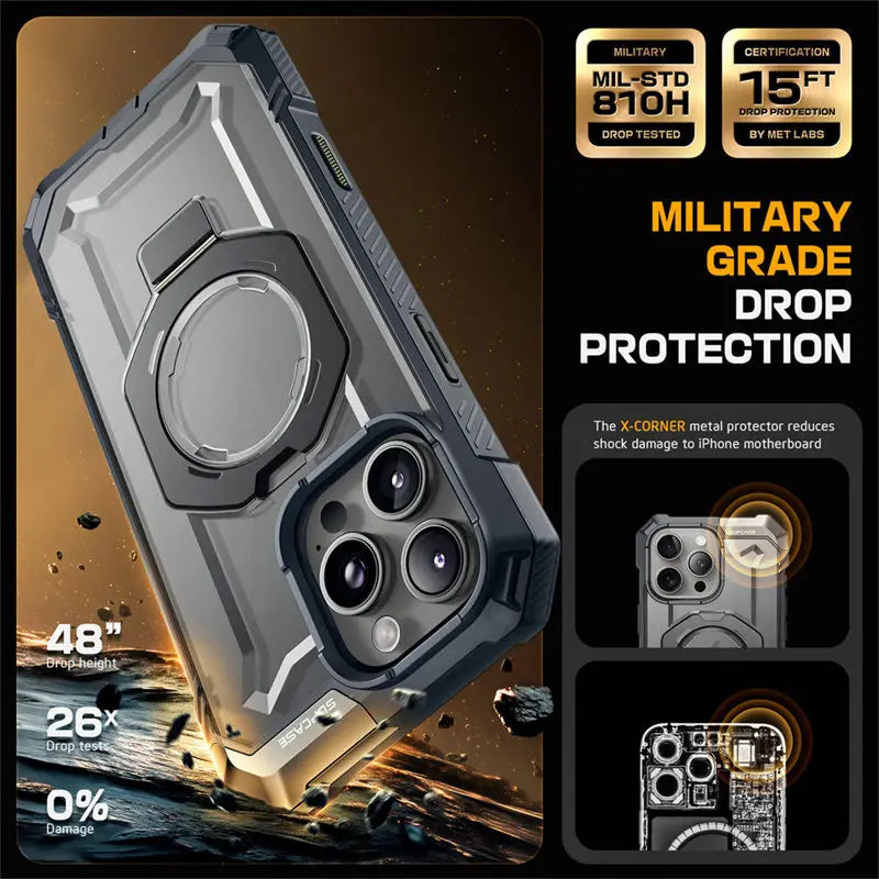 SUPCASE UB Grip Rugged Magnetic Stand Case w/ Camera Button for iPhone 16 Pro Max