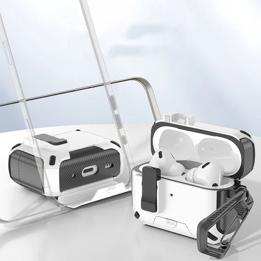 Security Lock Shockproof Cover for AirPods Pro 2 & 3, 2nd Gen 2023 Protective Case