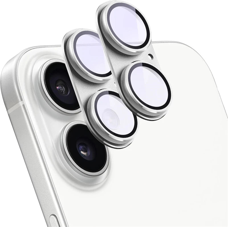 2PCS Metal + Tempered Glass Camera Lens Protector for iPhone 16–13 Pro Max/Plus