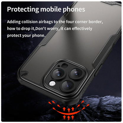 Transparent Acrylic Case with Color Frame for iPhone 11–13 Pro Max