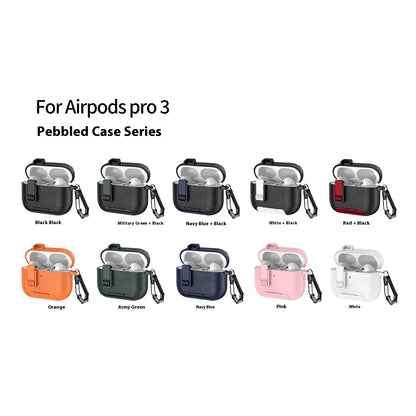 AirPods Pro 3 (2025) Leather Case – Secure Lock Bracket Protective Cover