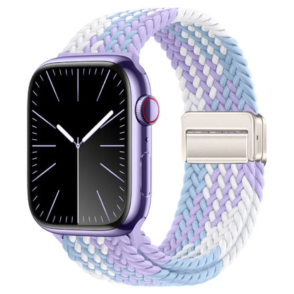 Braided Strap for Apple Watch Ultra 2 & Series 9–3, Magnetic Buckle Band 49–38mm