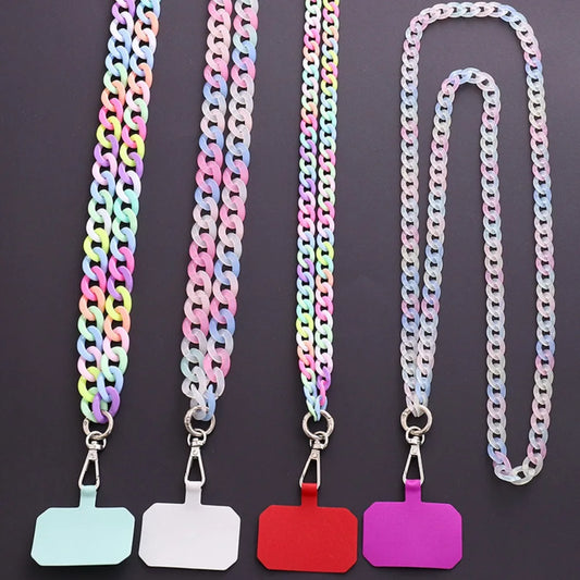 Colorful Crossbody Phone Strap Necklace with Card Slot for iPhone/Samsung