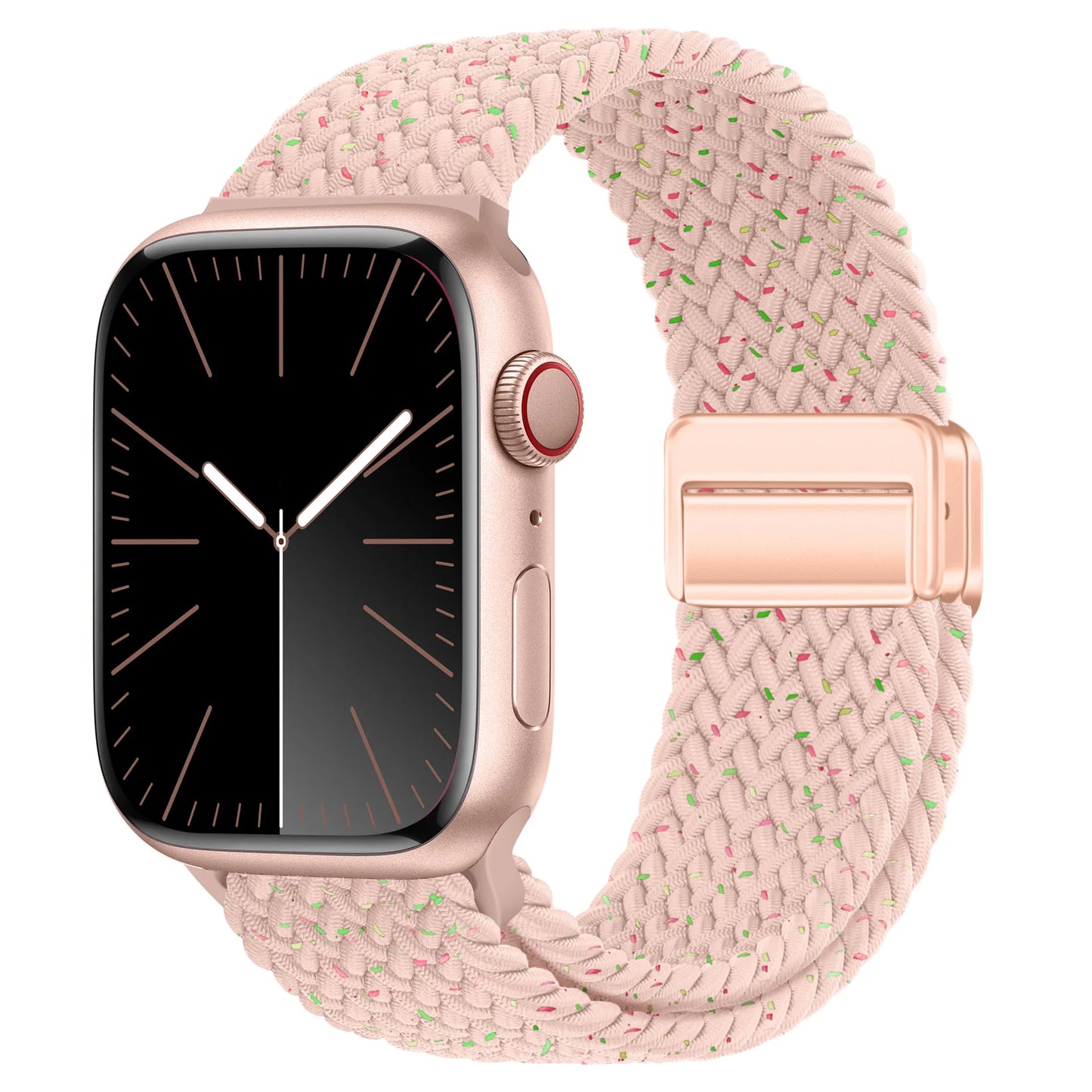 Braided Strap for Apple Watch Ultra 2 & Series 9–3, Magnetic Buckle Band 49–38mm
