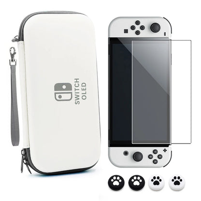 6-in-1 Switch OLED Carry Case with Screen Protector & Thumb Grip Covers