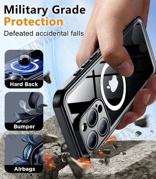 IP68 Waterproof MagSafe Case for iPhone 16 15 14 Pro Max Plus Diving Cover