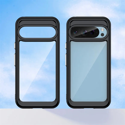 Fashion Transparent Acrylic Case for Google Pixel 9–7 Pro & 10 Pro XL – Shockproof