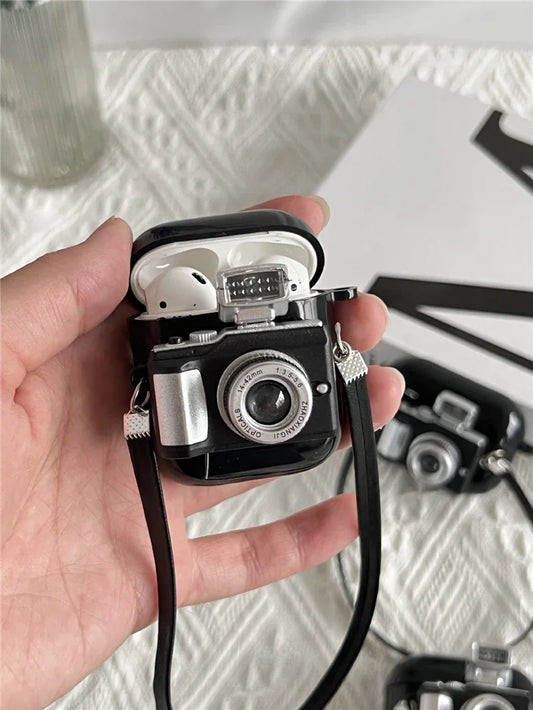 Vintage Camera Silicone Case for AirPods 1 2 3 & Pro – Retro Protective Cover