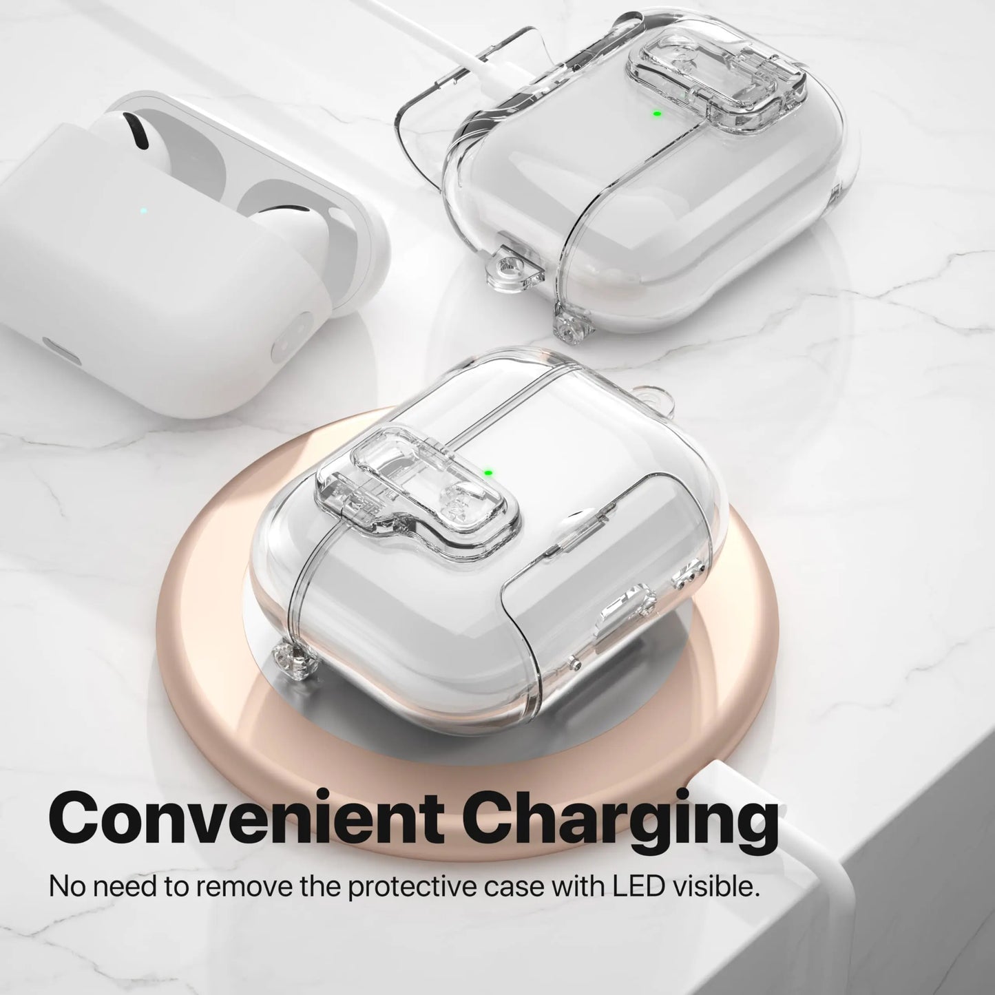 Clear Soft TPU Case for AirPods Pro 3 – Shockproof Cover with Cleaner Kit (2025)