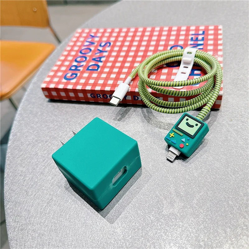Korean Cute Game Console Silicone Charger Case for iPhone 18W–20W