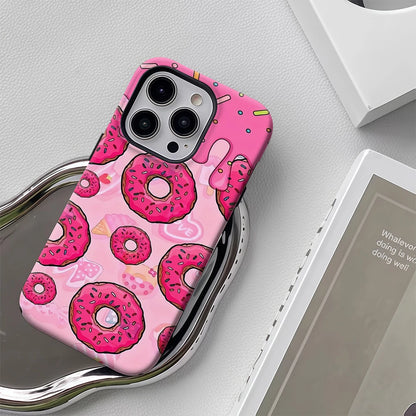 Pink Donut Delight Case for iPhone 17 16 15 14 13 12 11 Pro Max Plus