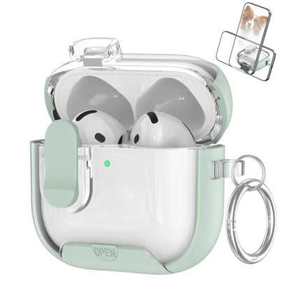 Secure Lock Clip Protection Case for AirPods 4 & AirPods Pro 2 with Magnetic Wireless Cover