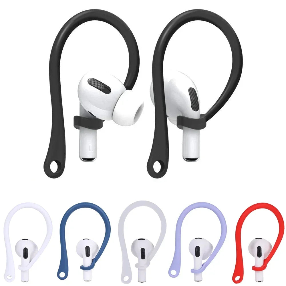 Silicone Anti-Lost Ear Hooks for AirPods Pro & 3, Bluetooth Earphone Holder, Sports Use
