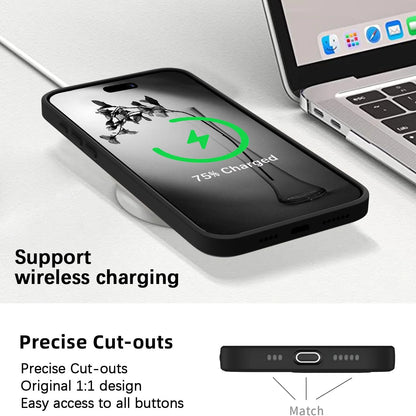 Ultra-Thin Matte Silicone Case for iPhone 16 Pro Max & 16 Plus – Black