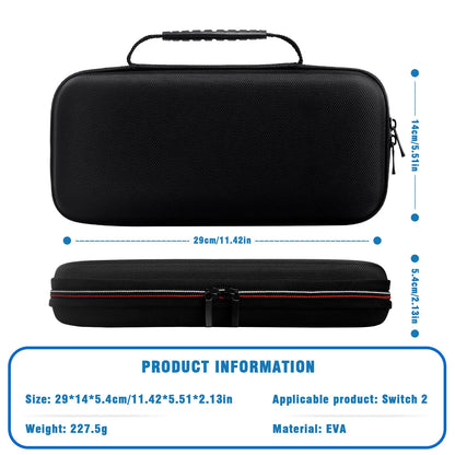Hard Shell Carrying Case for Nintendo Switch 2 – Portable Console Storage Bag