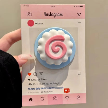 Cute Fish Cake MagSafe Grip Holder Ring Stand for iPhone 15 16