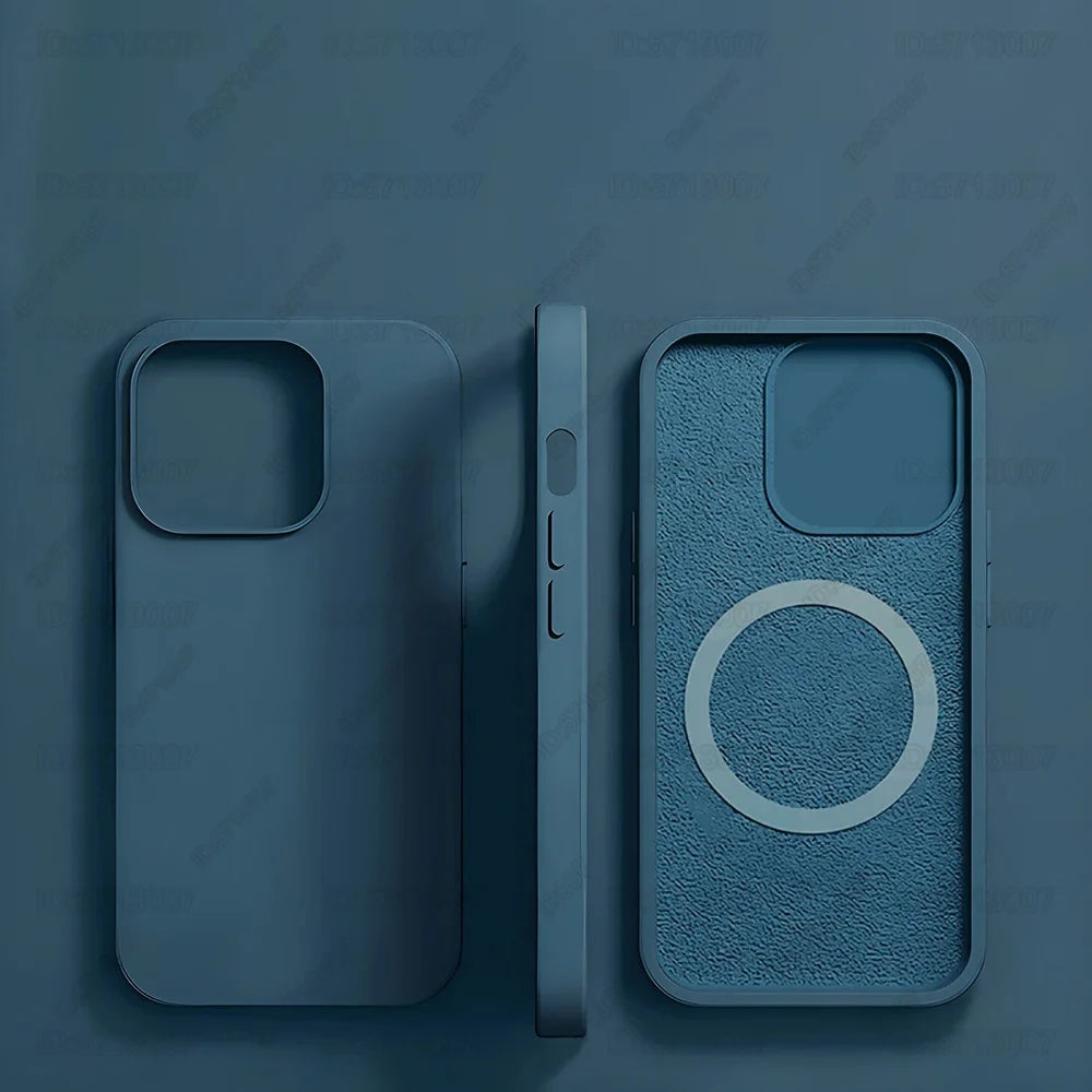 Magnetic Liquid Silicone Case for iPhone 13/12 Pro Max & 13 Plus